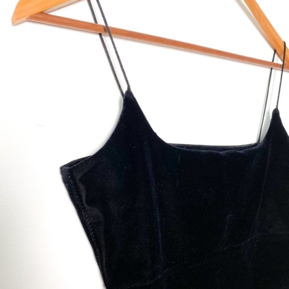 Stunning Vintage Luxe Squared Neck Velvet Silk Top - Picture 6 of 9